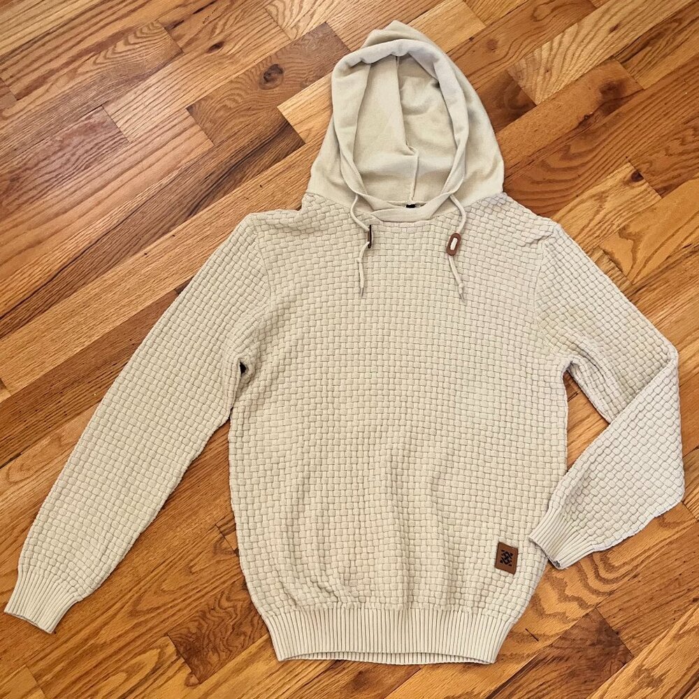 Beige Hoodie Pullover Sweater